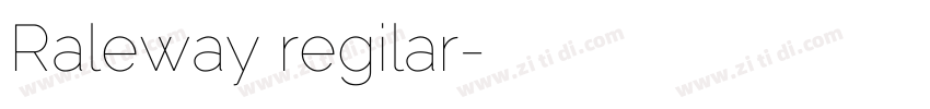 Raleway regilar字体转换